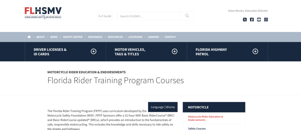 Florida Rider Training Program Courses
